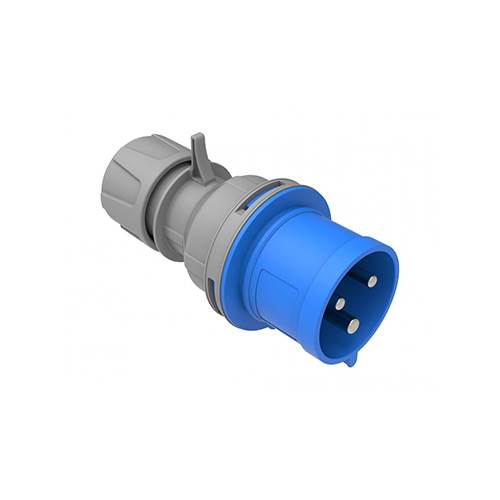 BEMİS 3/32A Düz Fiş CEE Norm 220V IP44 - Polyamid Gövde, 2P+E Bağlantı