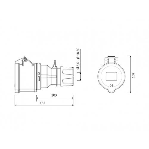 BEMİS 5/32A UZATMA PRİZ CEE NORM 380V IP44 Yüksek Güçlü Endüstriyel Kullanım için - 2