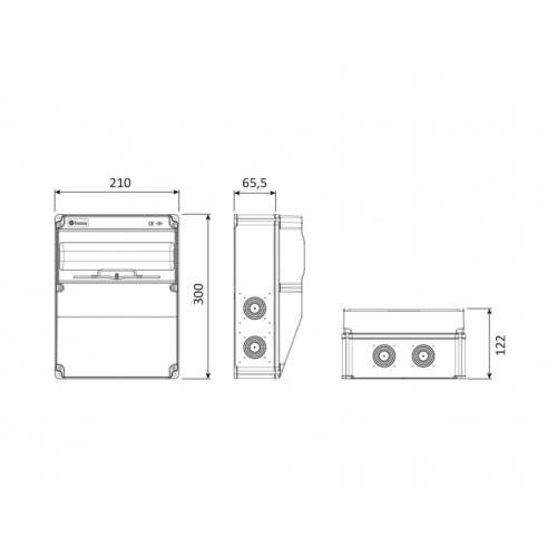 BEMİS 5/16A 380V V10 Kombinasyon Priz, IP44 Koruma, 2x16A Trifaze, 2x16A Monofaze - 2