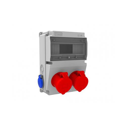 BEMİS IP44 Prizli Kombinasyon 2 Adet 5/32A 380V ve 2 Adet 1/16A 220V (210x300x122 mm)