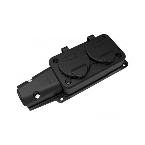 BEMİS 1/16A Kauçuk Monofaze İkili Grup Priz IP54 - 2P+E, Darbeye Dayanıklı, Su Geçirmez
