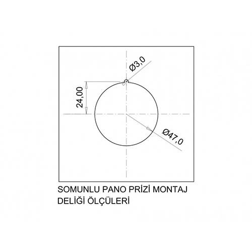 BEMİS 1/16A Somunlu Monofaze Pano Priz IP44 Plastik 2P+E 54g Polyamid 6 - 3